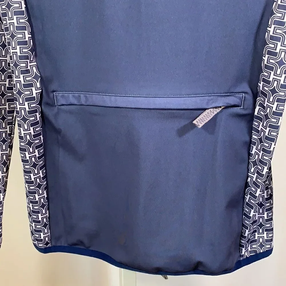 GIRLS GOLF Women’s ‘Golf Star’ Sequin Detail Zip Up Jacket Blue Size Small